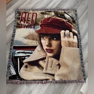 Red Taylor Swift Blanket Throw